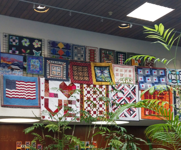 quilts at Downtown Reno Library