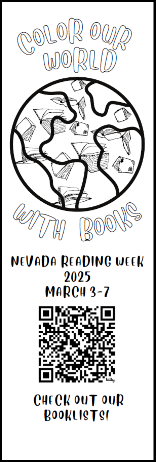 Nevada Reading Week 2025 Bookmark