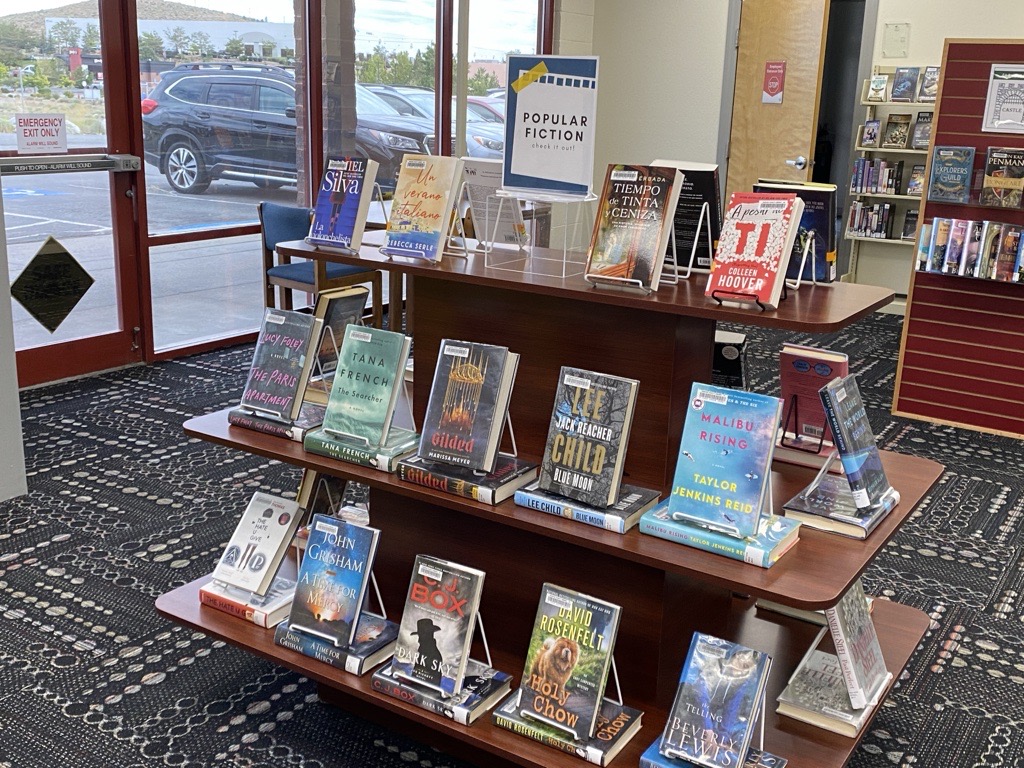 Popular fiction display at the North Valleys Library